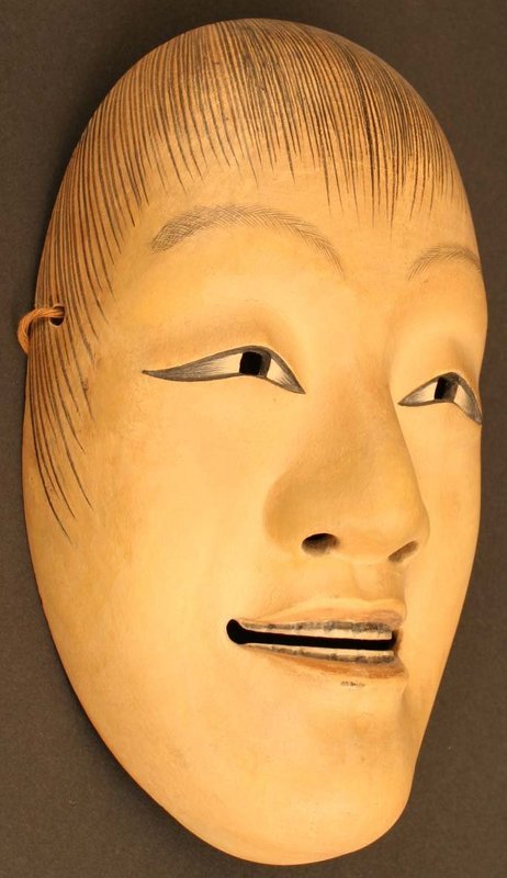 Fine, Pristine Japanese Edo Period Noh Mask of Shojo