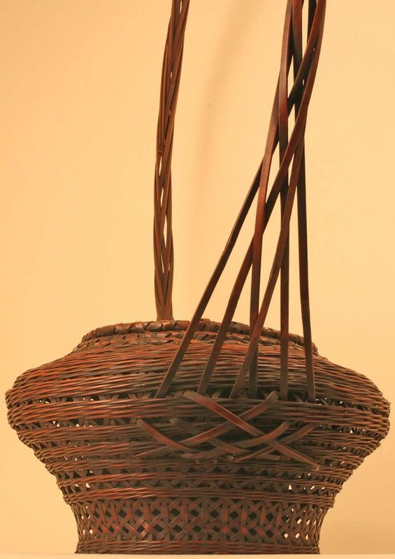 Very Fine, Monumental Edo Period Ikebana Basket