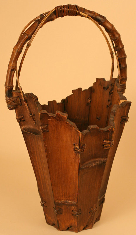 Unusual, Striking Antique Ikebana Flower Basket