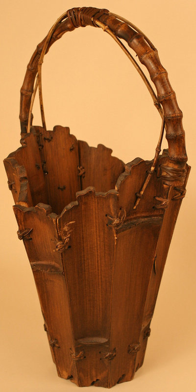 Unusual, Striking Antique Ikebana Flower Basket