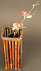 Signed Early 19th Century Ikebana Wall Basket by Mineko