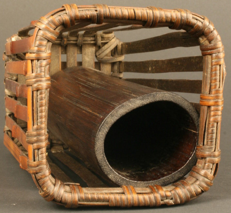Signed Early 19th Century Ikebana Wall Basket by Mineko