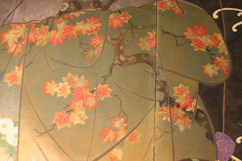 Very Fine 18th Century Screen of 4 Seasons and Kimonos