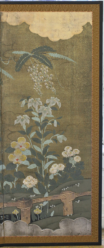 19th Century Japanese Rimpa Style Nature Screen