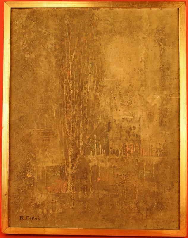 Landscape Oil Painting by Ryonosuke Fukui, 1962