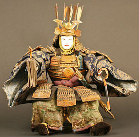 Late 18th Century Japanese Samurai Yoshitsune Doll