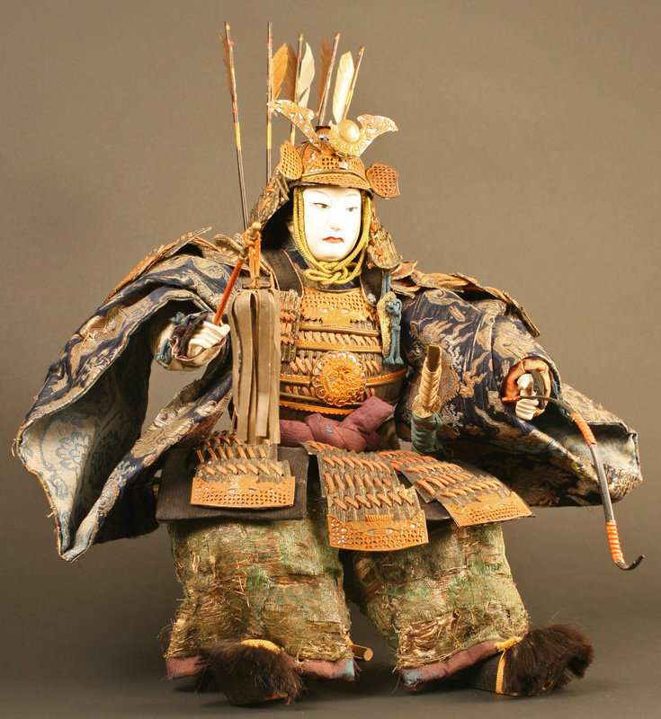 Late 18th Century Japanese Samurai Yoshitsune Doll