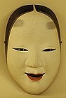 Antique Japanese Mask of Okame, Noh Theater Mask