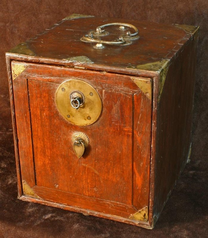Japanese Safe with Drawers and Handsome Metalwork