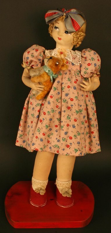Japanese Doll of an American Girl with Her Dog