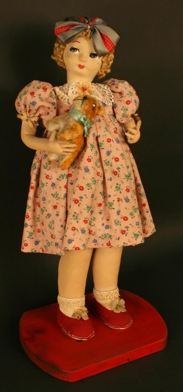 Japanese Doll of an American Girl with Her Dog