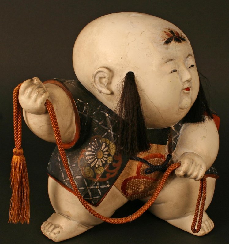 Gosho Ningyo Palace Doll Holding a Rope
