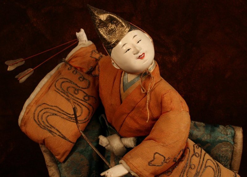 Very Rare 18th Century Isho Ningyo of an Archer