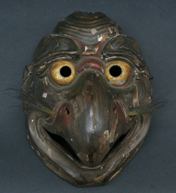 Edo Period Kyogen Theater Karura (Garuda) Mask
