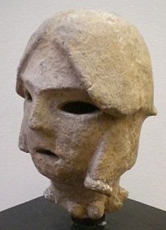 5th Century Female Haniwa Head, Japanese Clay Sculpture