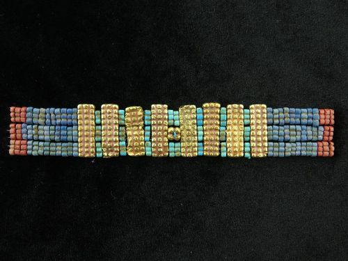 Ancient Egyptian Gold and Faience Bracelet