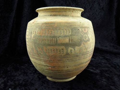 Ancient Indus Valley decorated Pottery Jar