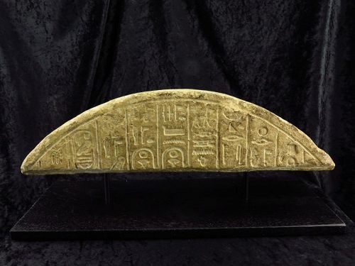 Ancient Egyptian Tombstone fragment with Hieroglyphs