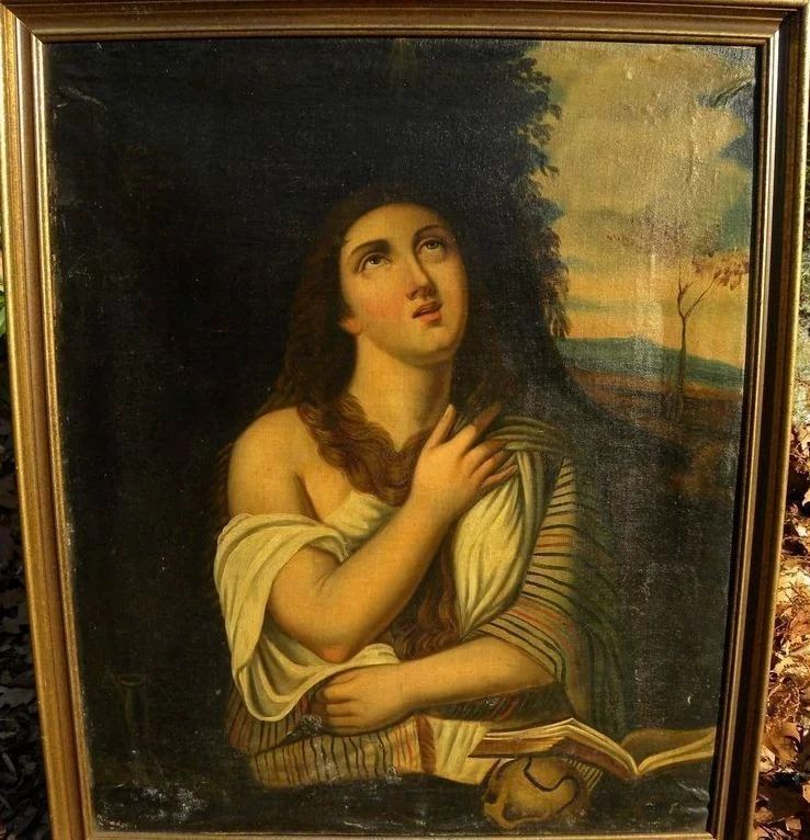 19th century painting religious art antique style of 16th century Old Master