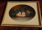 American vintage pastel art still life painting of fruit in 19th century style