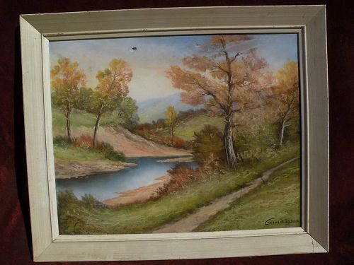 American pastel landscape drawing by ANDREW GUNDERSON (1888-1964)