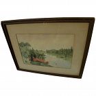 South Carolina watercolor landscape painting EDGAR M. BACON 1855-1935