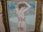 ANDRE GISSON (1921-2003) Impressionist painting of female nude