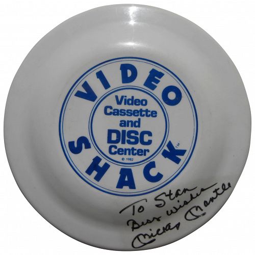 MICKEY MANTLE baseball sports memorabilia unique signed and inscribed frisbee