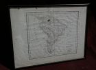 Antique map of South America by Delamarche dated 1822 with hand coloring