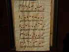 Antique music double sided antiphonal on animal skin circa 17th century