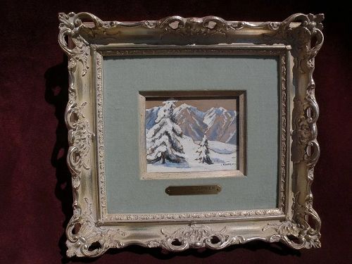 FRANK CUPRIEN 1871-1948 California plein air art snow landscape painting