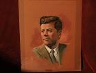 JOHN F. KENNEDY original pastel painting presidential memorabilia and collectibles