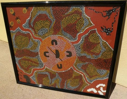Australian aboriginal artpainting by noted artist MYRA AH CHEE (1931-)‏