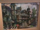 GEORGE GIBSON (1904-2001) major California watercolor art painting of old house dated 1958