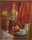 MORSTON CONSTANTINE REAM (1840-1898) original watercolor still life painting dated 1870