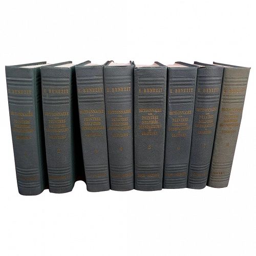 Complete set of E.C. BENEZIT "Dictionnaire des Peintres" classic art reference books early 1960's edition
