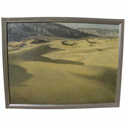 California desert vintage painting 1953 signed Lillian Reynolds