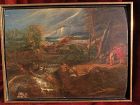 Old master Flemish art 18th century copy of famous Rubens museum painting
