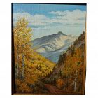 Colorado art impressionist painting of Longs Peak in the fall by artist RUTH ERWIN