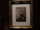 Circa 1860 American Victorian watercolor painting of a young woman in an extensive landscape