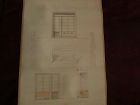 Art Deco inspired original signed 1939 architectural drawing for bank facade