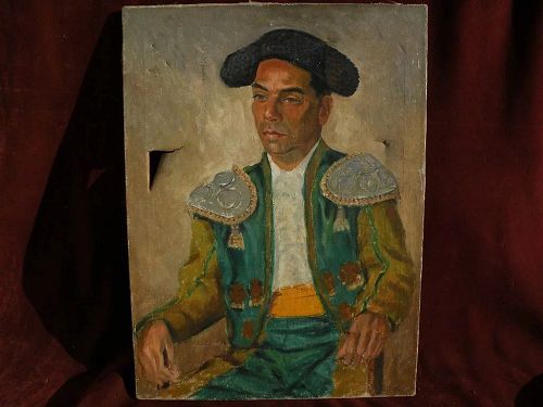 JOSEPH WEISMAN (1907-1994) California impressionist art oil painting of matador