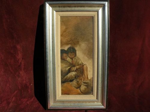 Southwest art New Mexico Arizona oil painting native Americans signed