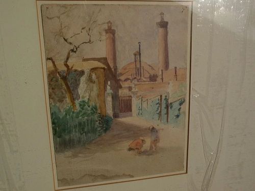 THOMAS POLLACK ANSHUTZ (1851-1912) noted American artist watercolor drawing with family and Christie's provenance