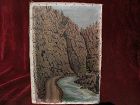 Vintage Colorado art 1925 painting of mountain canyon near Estes Park signed F W Shane