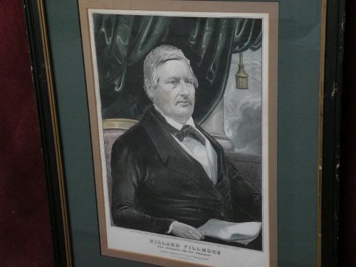 American lithograph print 1848 MILLARD FILLMORE by J. Baillie Currier & Ives competitor