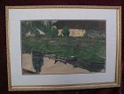 BENJAMIN RUTHERFORD FITZ (1855-1891) listed American art signed watercolor painting dated 1883