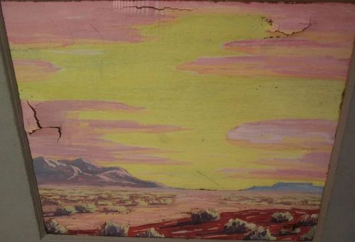 California Southwestern art vintage desert gouache painting signed BUD DUNCAN