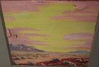 California Southwestern art vintage desert gouache painting signed BUD DUNCAN