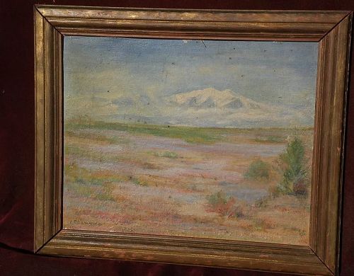EUGENE FRANDZEN (1893-1972) California art desert scene plein air painting